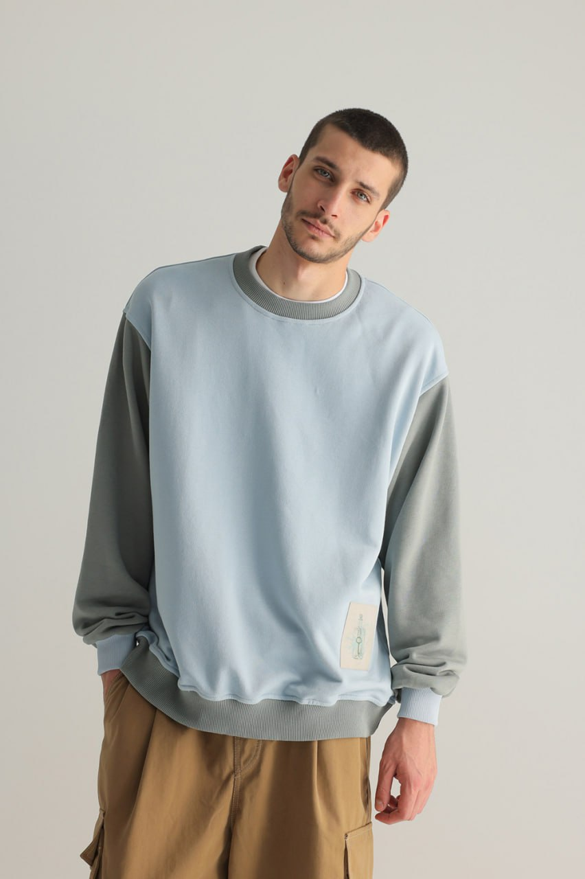 Sweatshirt with Contrast Sleeves - Image 4