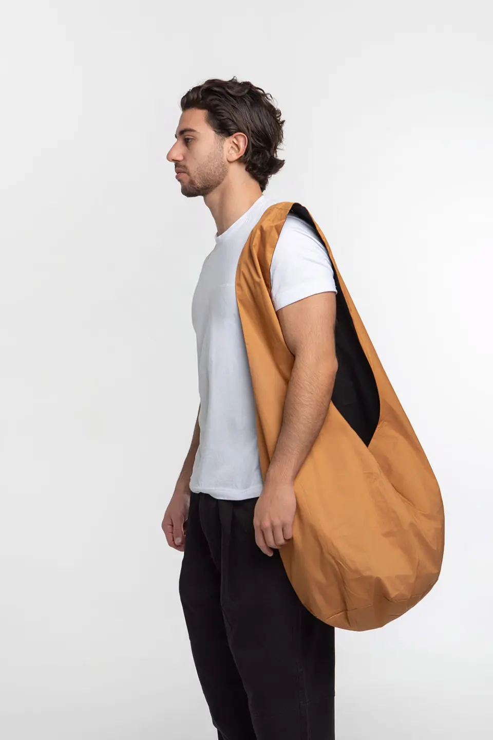 Two-Sided Bag, Beige & Black