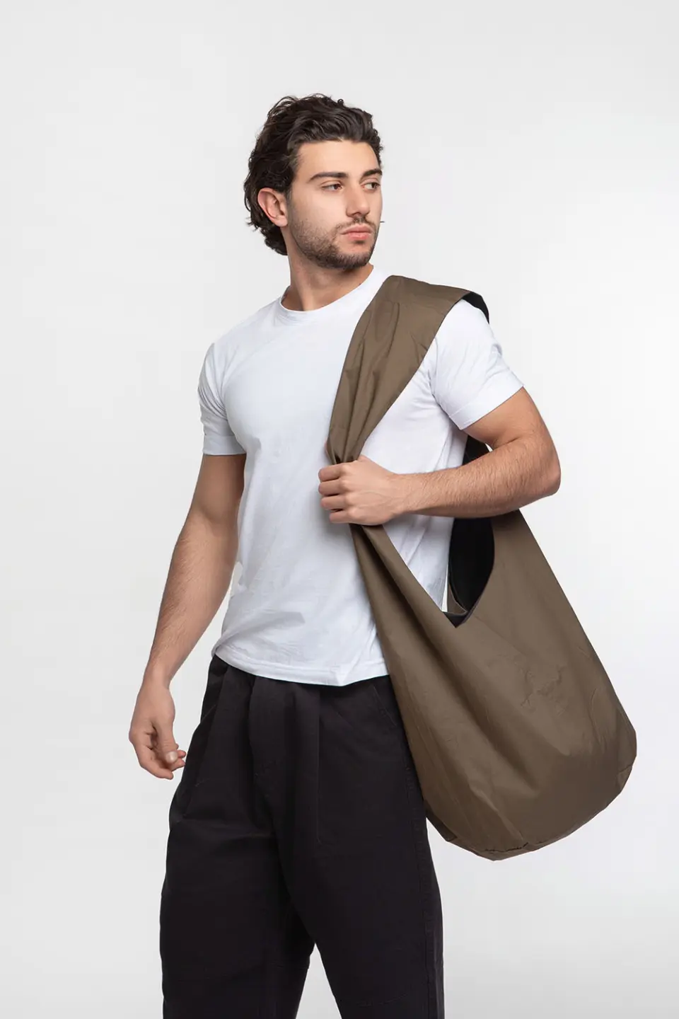 Two-Sided Bag, Khaki & Black