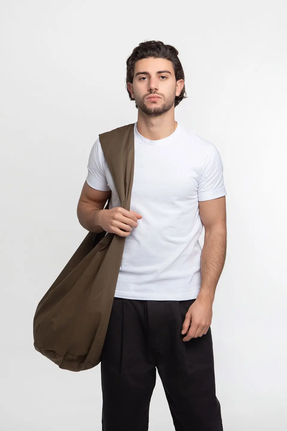 Two-Sided Bag, Khaki & Black