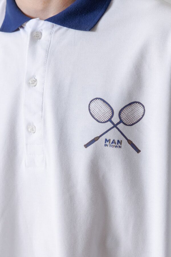 “Badminton Racquets” Oversize Polo/Shirt
