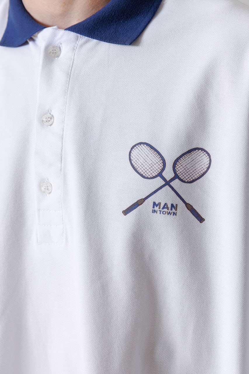 “Badminton Racquets” Oversize Polo/Shirt - Image 3