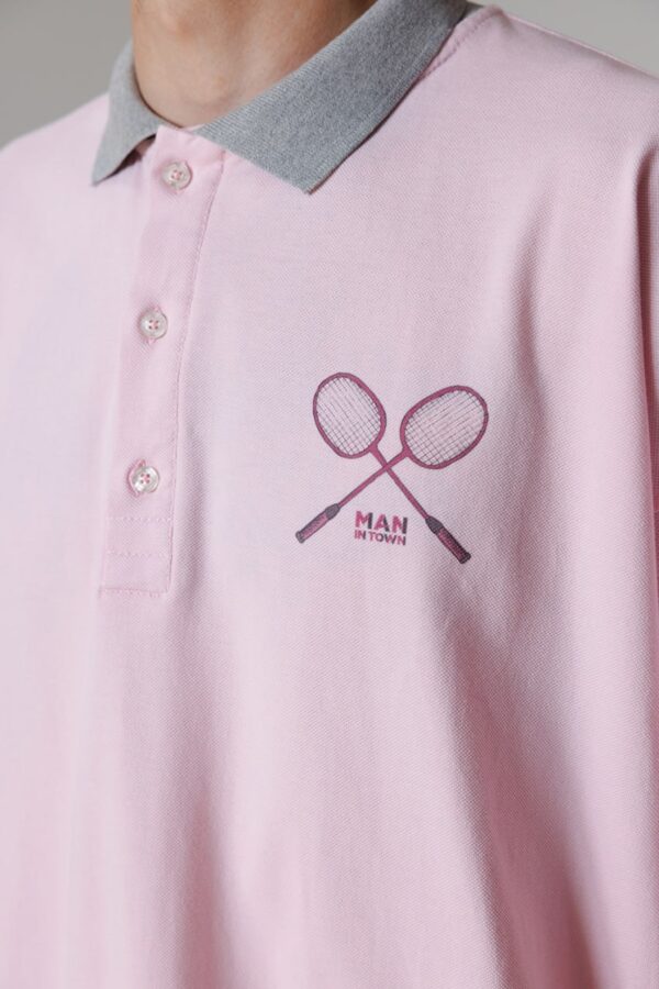 “Badminton Racquets” Oversize Polo/Shirt