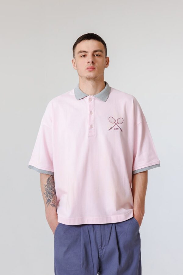 “Badminton Racquets” Oversize Polo/Shirt