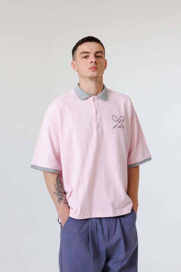 “Badminton Racquets” Oversize Polo/Shirt
