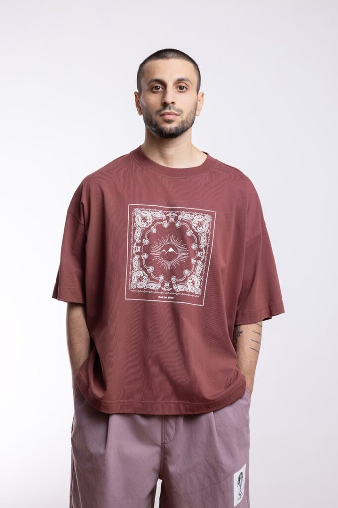 “Ararat” Oversize T-Shirt, Burgundy