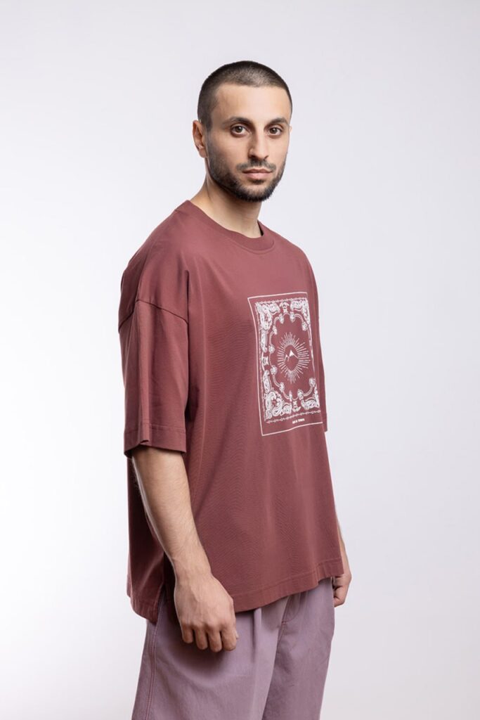 “Ararat” Oversize T-Shirt, Burgundy