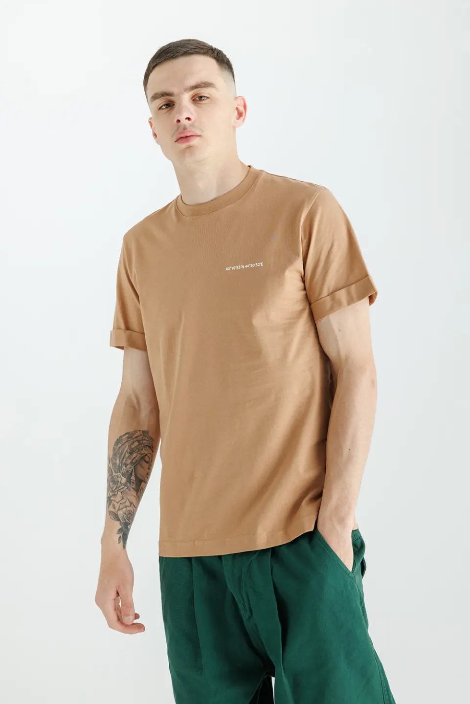 "Coordinates" T-Shirt, Beige