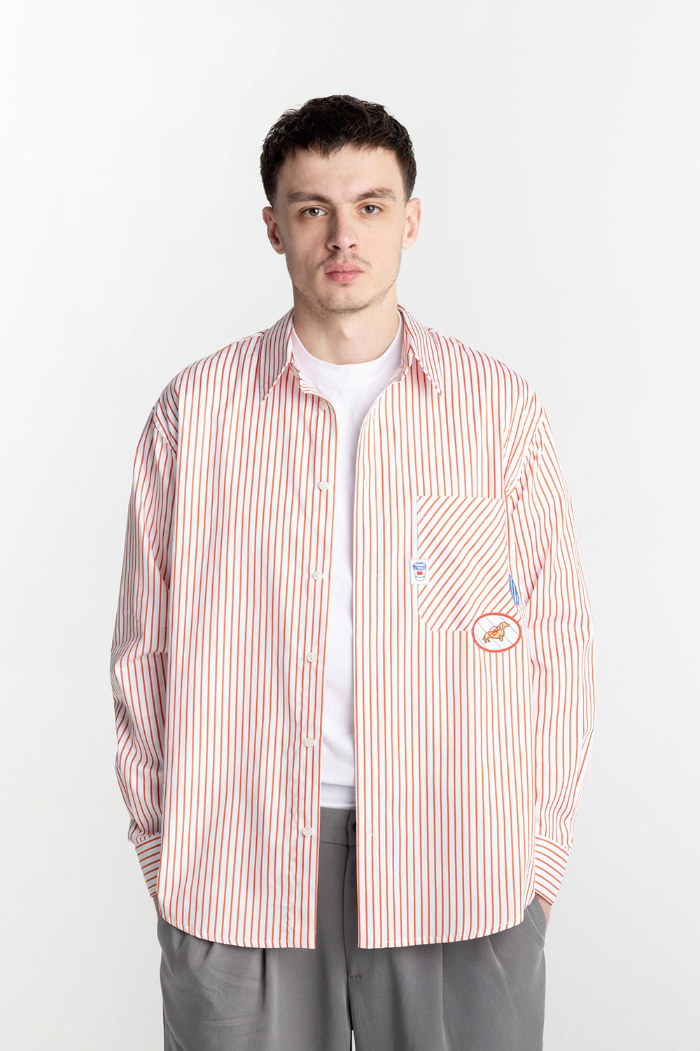 Striped Patch Shirt - Image 1