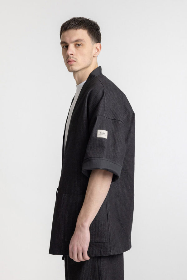 Striped Denim Kimono