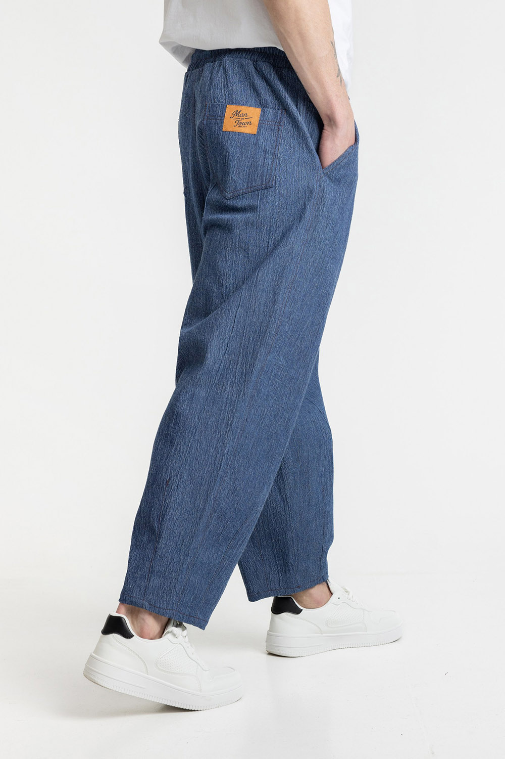 Vintage Denim Tapered Pants - Image 2