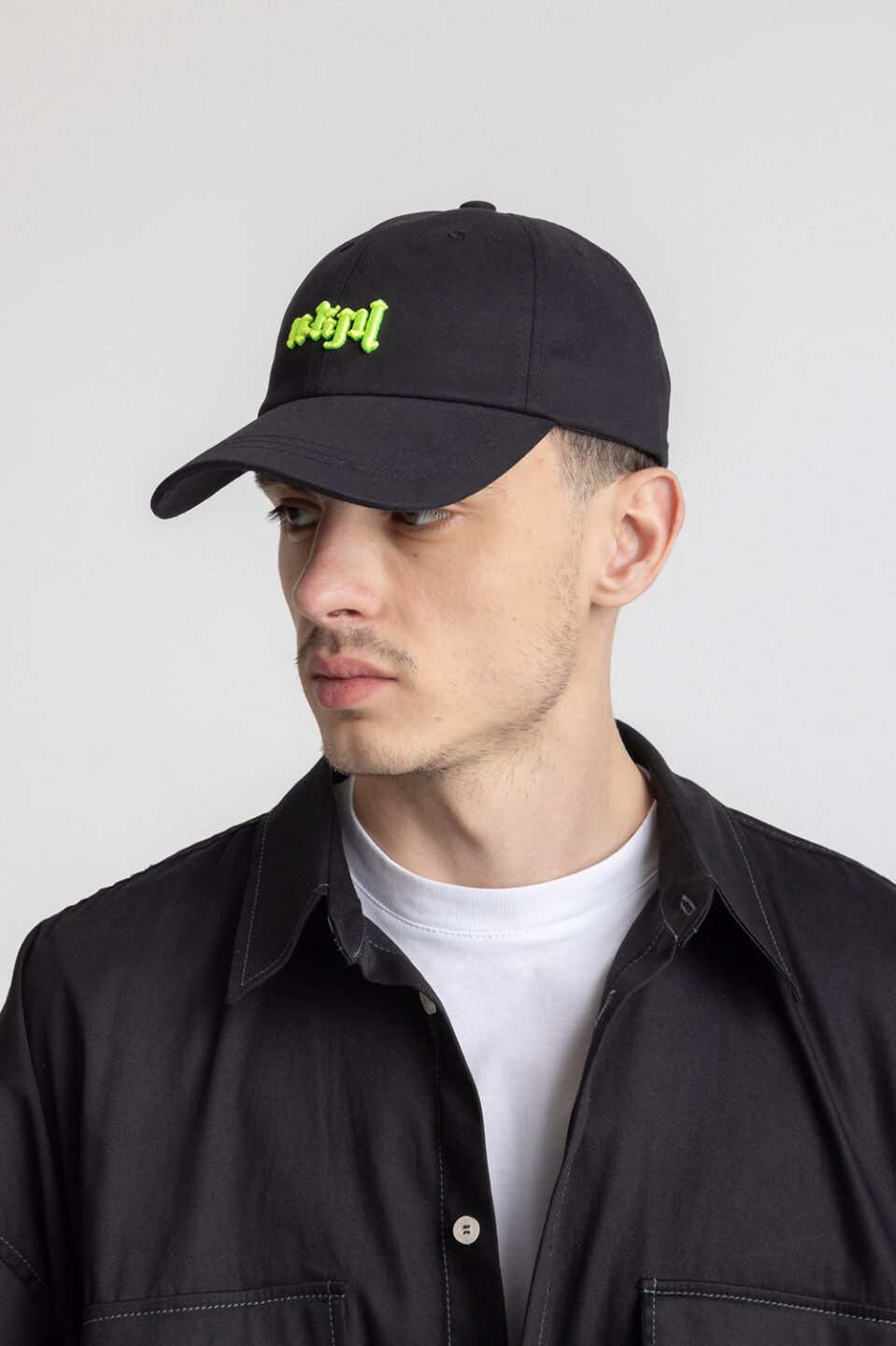 “Rave” Cap, Neon Green Embroidery