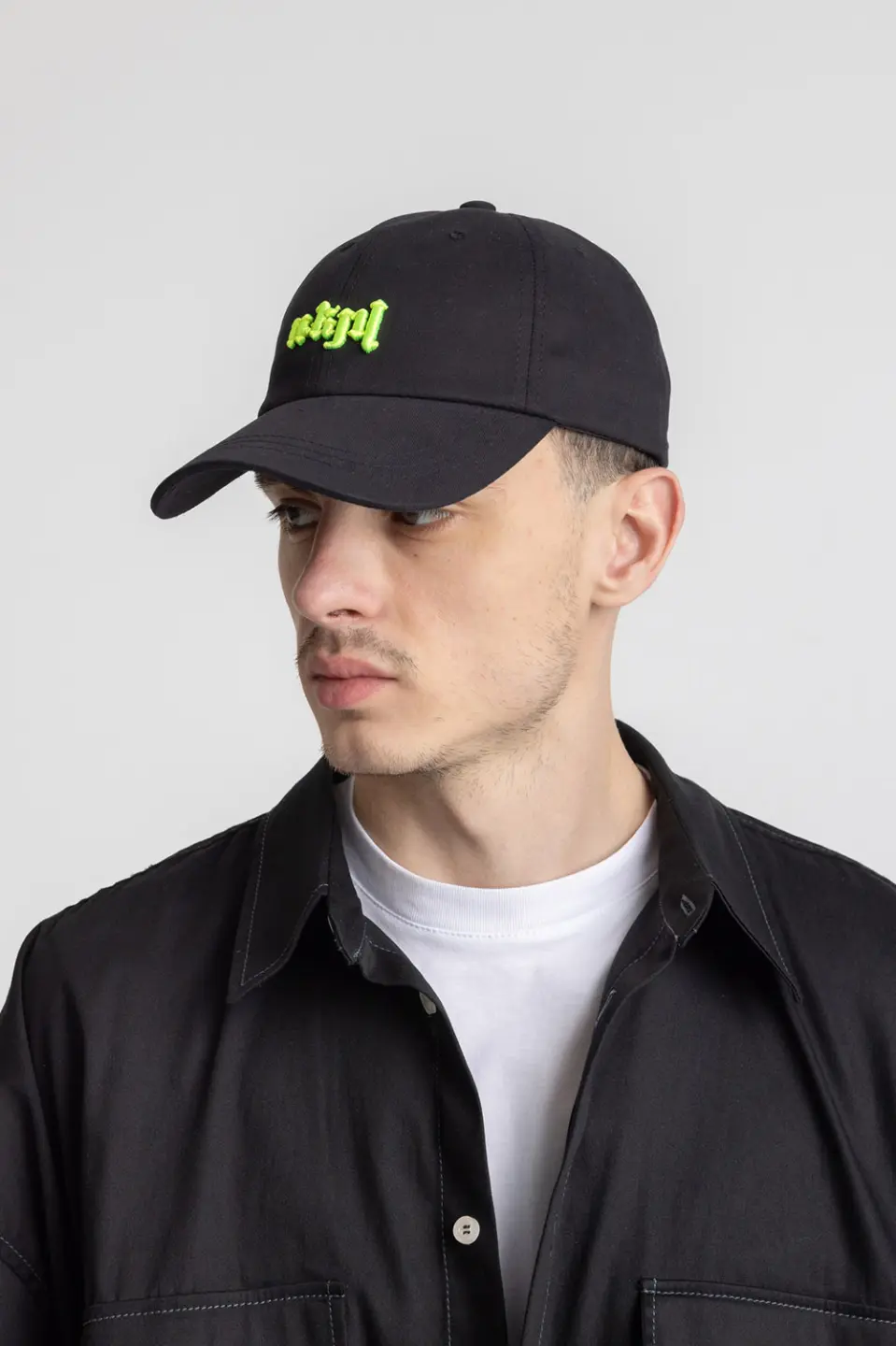 “Rave” Cap, Neon Green Embroidery
