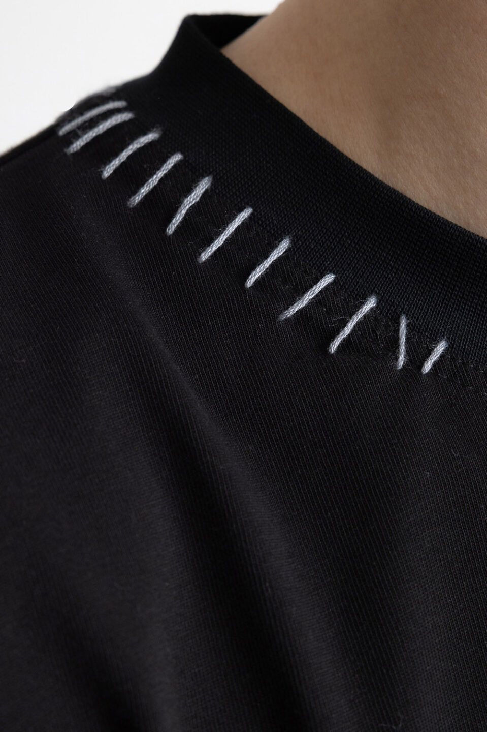 Stitched Oversized T-Shirt, Black
