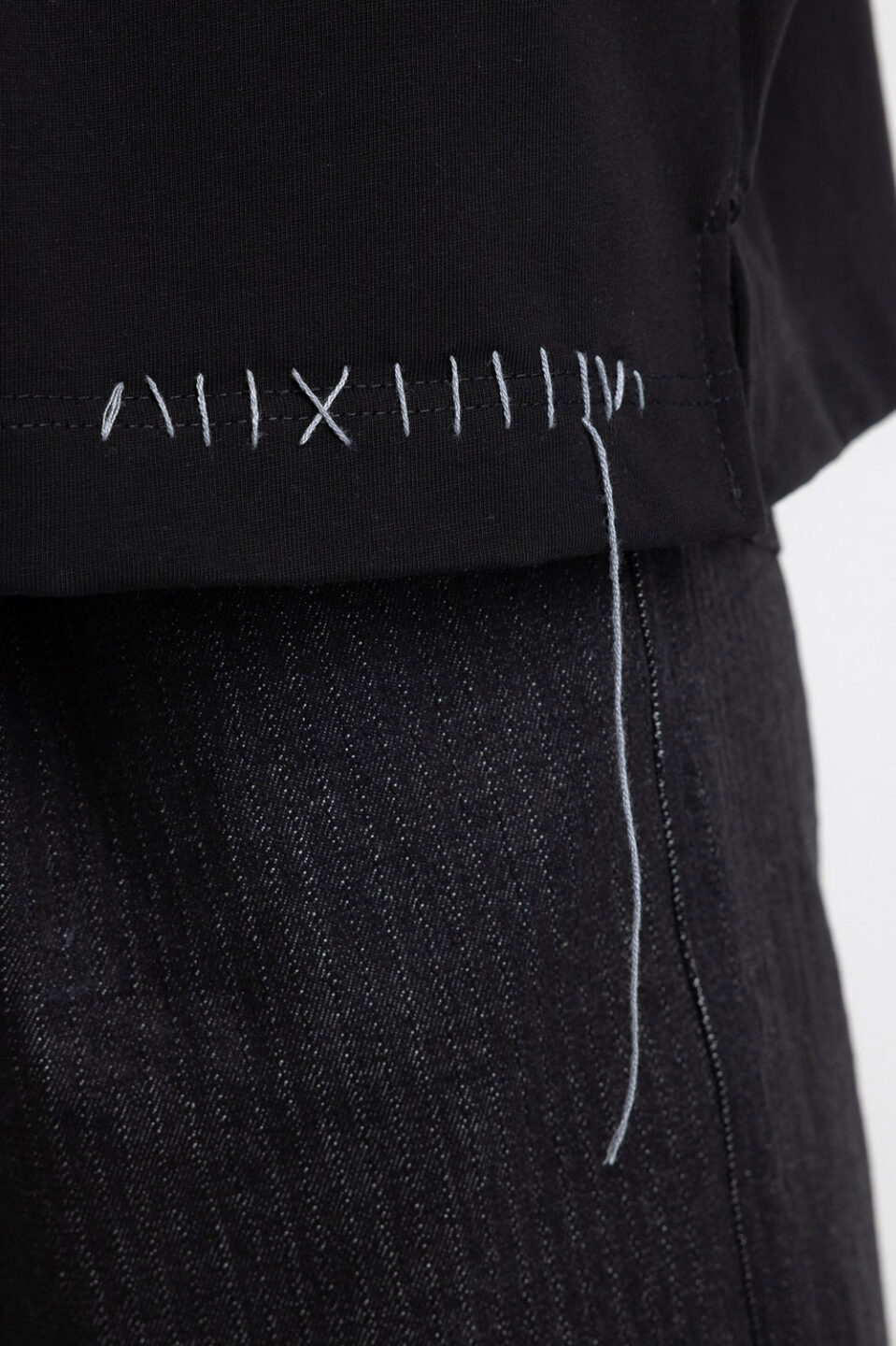 Stitched Oversized T-Shirt, Black