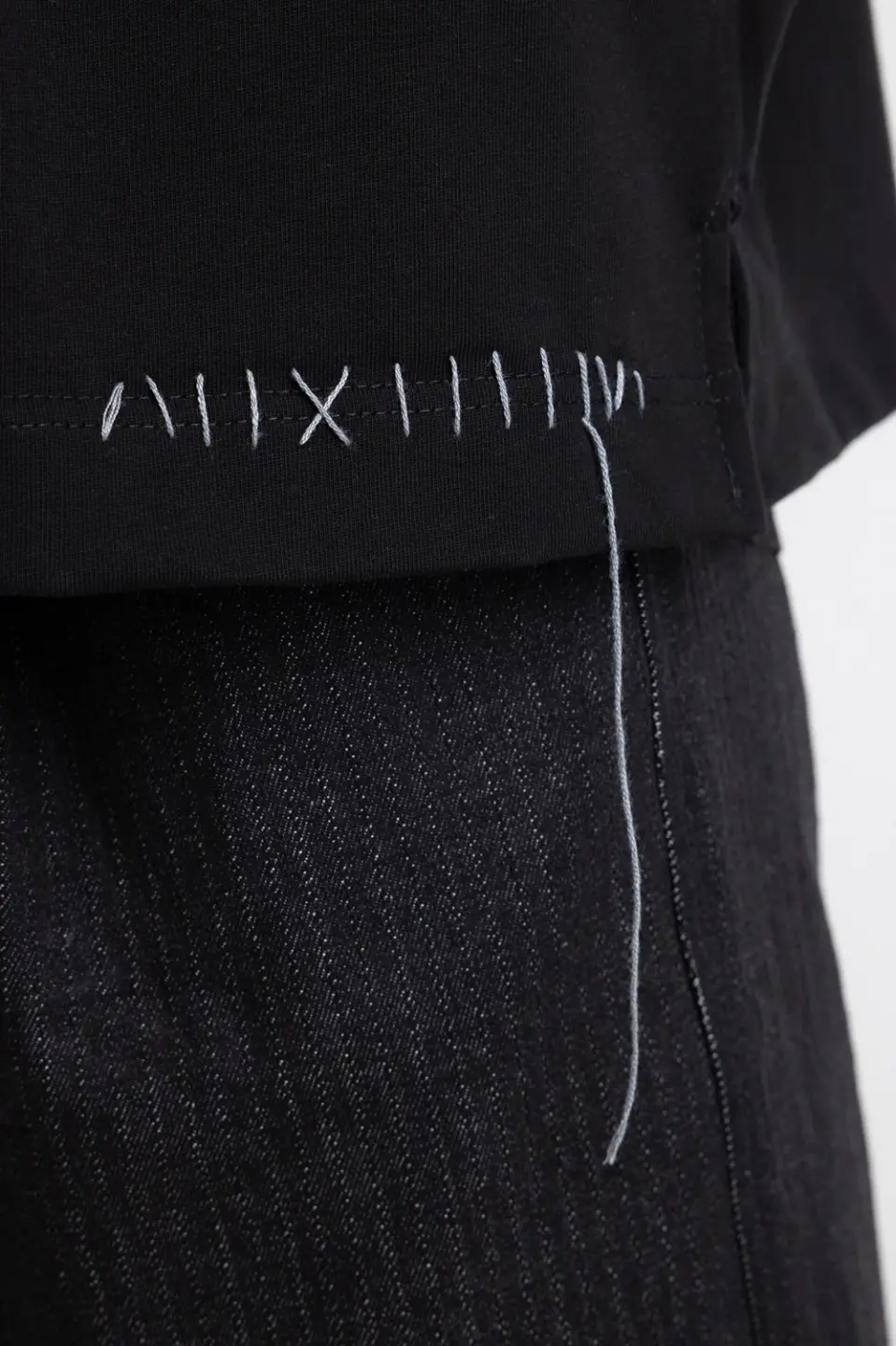 Stitched Oversized T-Shirt, Black