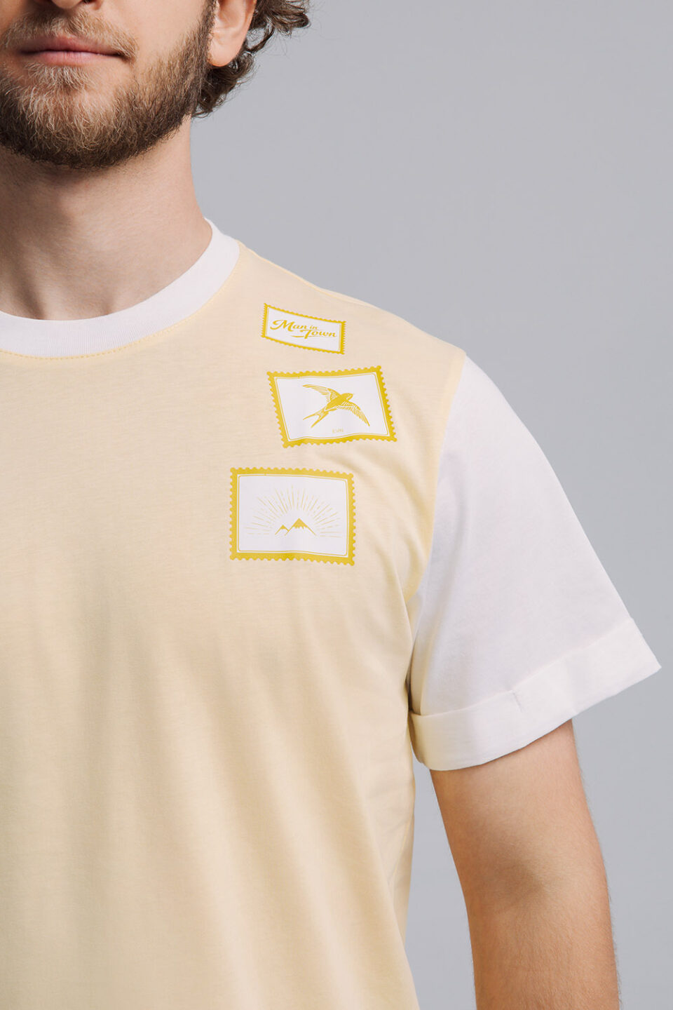 Postage Stamp T-Shirt, Yellow