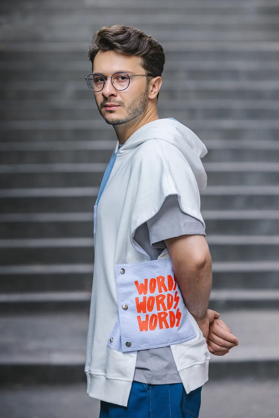 ''Words, Words, Words'' Poncho Hoodie