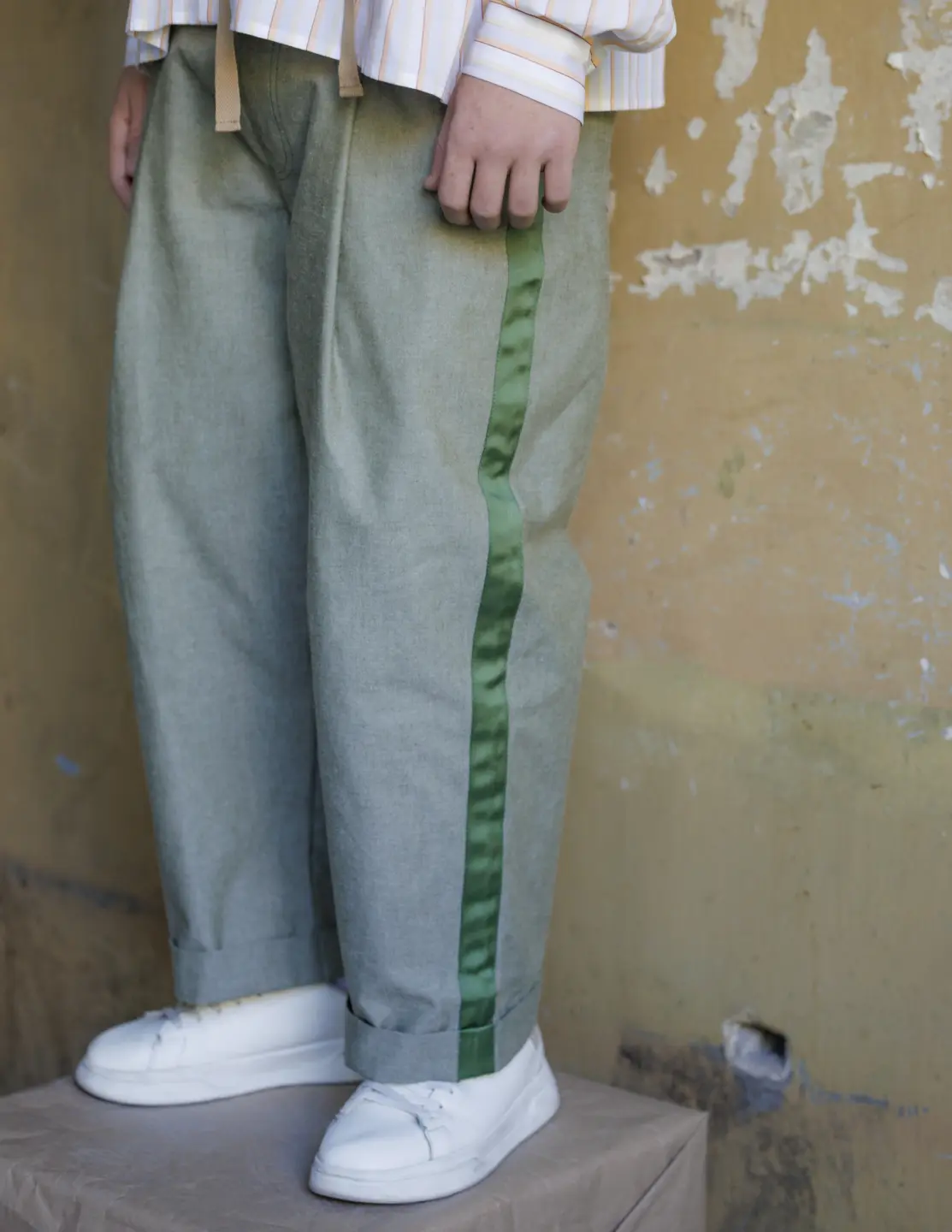 Side Stripe Pants, Blue