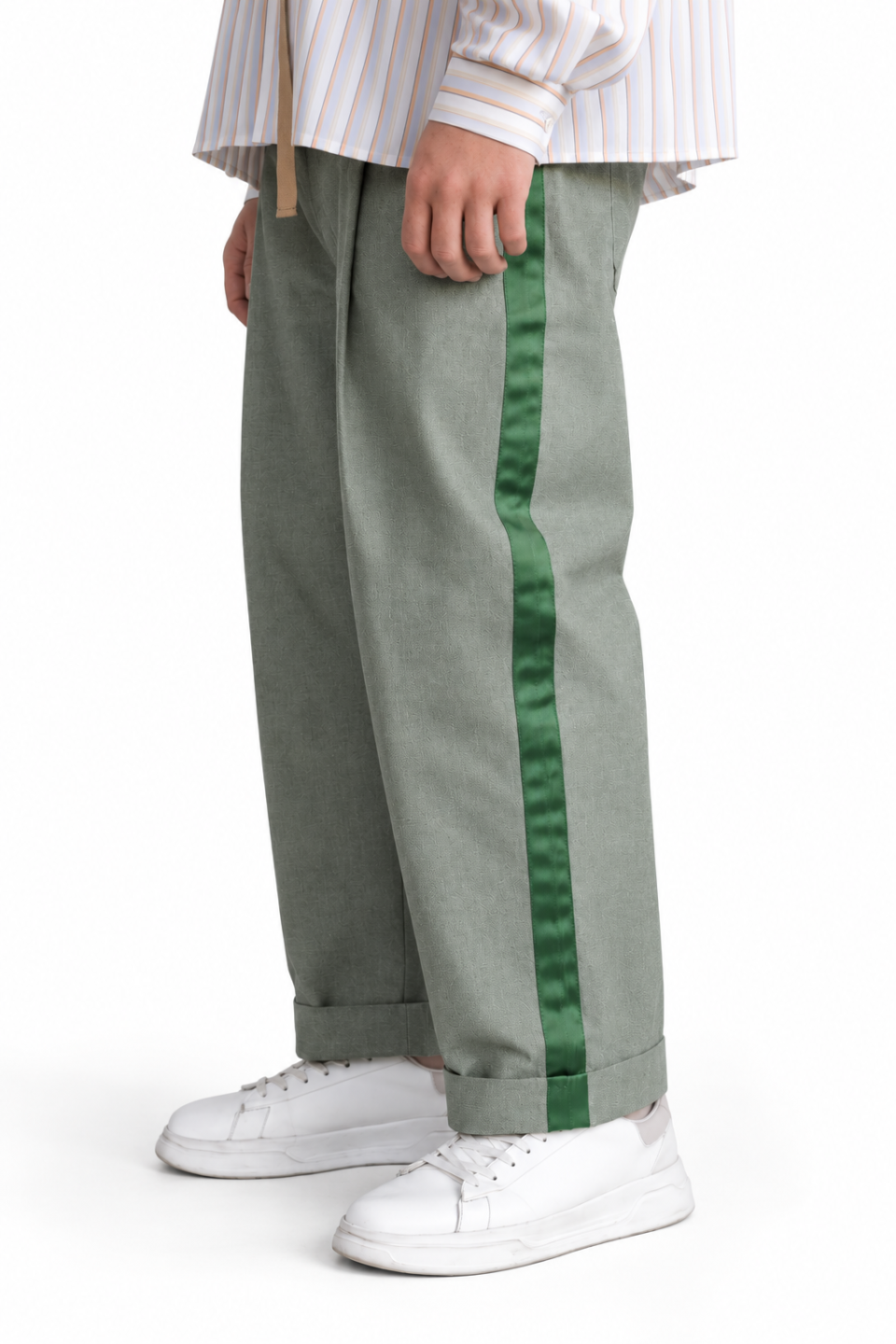 Side Stripe Pants, Khaki