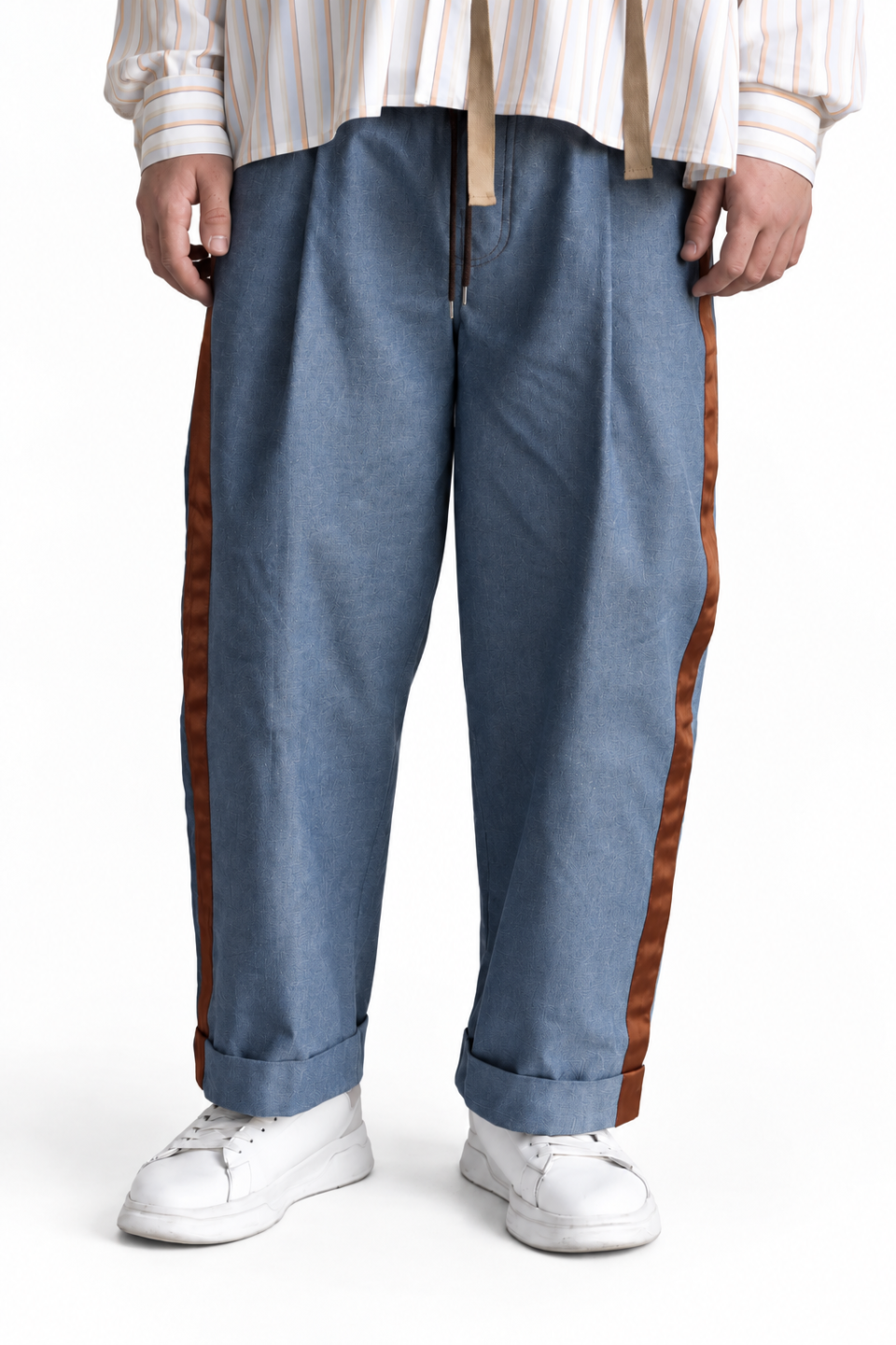 Side Stripe Pants, Blue